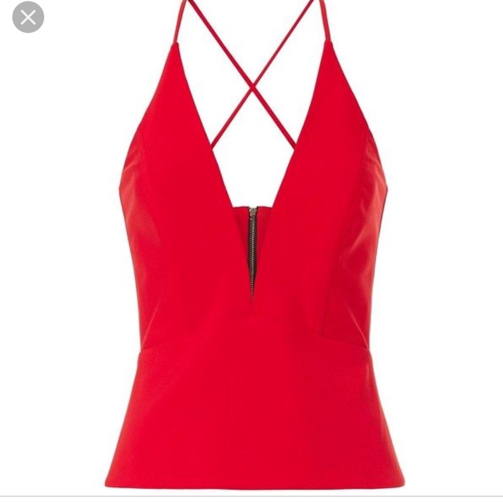 Michelle mason red top